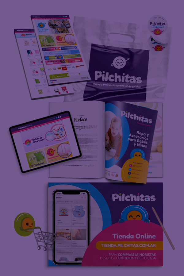 Pilchitas - Identidad / Interactivo / Servicios Complementarios / PACKAGING /  Editorial / Redes Sociales - Aguaviva - Dejamos Marcas